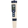 Aoresac Misuratore di pH digitale 5 in 1 per analisi dei test di qualità | EC, TDS, Salinità, Temp Tester, Corpo in plastica, Casa, Lab, Acquario, Uso del giardino