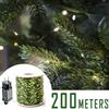 PDQ Ghirlanda di luci da fata in filo verde da 200M 2000LED con impermeabile per la decorazione della stanza del patio del giardino di nozze all'aperto di Natale