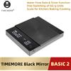 TIMEMORE Basic 2 Black Mirror Bilancia per Caffè con Display del Flusso d'Acqua, Timer Automatico, Bilancia Digitale da Cucina per Alimenti ed Espresso 0.1g/2kg