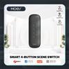 MOES Tuya ZigBee Smart Scene Switch 4 pulsanti portatile Wireless Lighweight Design 12 Scenario telecomando automazione alimentato a batteria