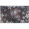 Wonderlust Deco - Zerbino in gomma farfalla 45x75 Argento 45x75h cm