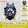 AnruiGe PROTECT 6800 Imbracatura per la testa con maschera antigas panoramica, ideale per impianti chimici, spruzzatura di pesticidi e fumi galvanici.