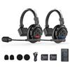 SYNCO XTALK X2 Sistema di cuffie interfono wireless, cuffie di comunicazione da 2,4 GHz per 2 persone con 24 ore di lavoro 350 M/1148FT
