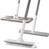 NONE Spazzola per Pulizia 3 in 1 & Mop Piatto & Detergente per Vetri, 15-132 cm, Spazzola per Lavare Pavimenti, Mop per Pulizia di Bagno/Vasca da Bagno/Cucina/Pareti del WC/Battiscopa in Vetro