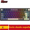 RK Tastiera Meccanica RK Royal Kludge R75 con Retroilluminazione RGB, Hot-swappable, Cablata, Layout Spagnolo, con Tasti PBT e Manopola