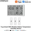 ONENUO 1 Gateway WiFi per Temperatura e Umidità + 2/3/4/6/8/10 Igrometri da Interno con Sensore di Temperatura e Umidità RF433 Tuya