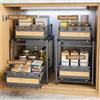 ELOOLE Organizzatore Estraibile a 2 Livelli per Sotto Lavello, con Guide Scorrevoli Silenziose, per Cucina, Bagno, Soggiorno, Armadietto e Piano di Lavoro