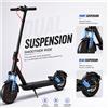 Mankeel Monopattino Elettrico Urbano per Adulti, Motore 350W, Doppia Sospensione, Batteria al Litio 10.4Ah, Controllo Smart tramite APP, E-Scooter Pieghevole