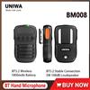 UNIWA BM008 Zello Walkie Talkie con Pulsante SOS Zello, Pulsante PTT, Batteria da 1800mAh, Microfono Wireless BT Portatile POC per Android F400