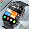 LIGE Nuovo Smartwatch da Uomo 2.01" con Torcia LED, Chiamate Bluetooth, Monitoraggio Frequenza Cardiaca e Sonno, Impermeabile, per Sport e Salute, anche per Donne