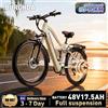BURCHDA X27 E-Bike Bicicletta Elettrica da Città 27.5 Pollici, Batteria al Litio 48V17.5AH, Bici Elettrica da Montagna per Adulti