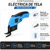 TOKER Forbici Elettriche Portatili Ricaricabili Toker per Taglio di Tessuti, Tappeti, Pelle Morbida, Cartone, Set di Lame di Ricambio per Forbici Elettriche