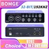 BOMGE U202 Interfaccia audio USB con preamplificatore microfonico Porte XLR/TSR/TS, 48V, risoluzione 32 bit/192kHz per registrazione su PC, podcasting