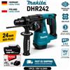 Makita DHR242 18V LXT Trapano Tassellatore Rotativo a Batteria Brushless 24mm SDS Plus 2.0J 4700 BPM 3 Modalità per Calcestruzzo Kit Utensile Elettrico con Batteria BL1860B BL1840 e Caricabatterie