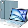 FOGARI Per iPad Air 11/ 5ª/4ª generazione e iPad Pro 11 Cover Tastiera | Tastiera Bluetooth Rimovibile con Retroilluminazione 7 colori e Touchpad per iPad Air 11 M4 2026/M3 2025/M2 2024, Blu smog