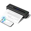 Zoolion Termica Stampante Portatile A4 Compatibile con iOS & Android Smartphone via Wireless Bluetooth 5.0, Senza Inchiostro, Mini Piccola, Stampante Bianco e Nero, 300 Dpi, 2600 mAh, 600 g - Nero