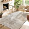 the carpet Nuvra - Tappeto morbido e soffice, facile da pulire, dal design moderno, certificato Oeko-Tex Standard 100, ideale per soggiorno o camera da letto, geometrico, Beige, 80 x 150 cm
