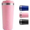 Chilly's Original Coffee Cup - Tazza termica per bevande calde e fredde - Tazza isolata sottovuoto a doppia parete - Acciaio inossidabile - Pastel Pink, 500ml