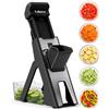 Fullstar Safe Mandolina per Verdure da Cucina Regolabile 4 in 1 | Affetta Verdure con Manopola 1-8 mm - Cubetti e Julienne Sottili o Spessi per Patate, Patatine Fritte, Cetrioli e Cipolle