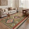 GENIMO Vintage Tappeto Salotto, Lavabile, 160x230 cm, Marrone-verde | Lavabile Antiscivolo, Pelo Corto, Cucina, Camera da Letto, Entrata, Scendiletto, Ufficio