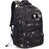 Bunnychic 30L Zaino tattico mimetico da per ragazzi in tessuto 900D stile militare | Zaino scolastico mimetico resistente a 4 scomparti per uomo, compagno ergonomico per la scuola e le attività all'aperto