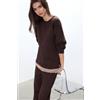 Intimissimi Pigiama Lungo In Caldo Cotone Iconic Moment Marrone