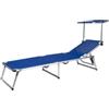 EuroGarden Lettino prendisole reclinabile eurogarden blu 193x59x30 cm
