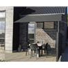 EuroGarden Telo parasole quadrato eurogarden in poliestere grigio 3x3 m