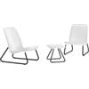 Keter Set da giardino rio balcony con 2 poltrone e tavolo, colore bianco - keter