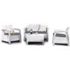 Keter Set da giardino keter corfu lounge in polipropilene bianco 4 sedute e tavolino