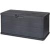 Baule da esterno alpha in polipropilene antracite 340 lt 118x59x57 cm