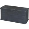 Baule da esterno omega in polipropilene antracite 210 lt 117x38x56 cm