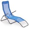 Essenza Sdraio da giardino essenza formentera in acciaio e textilene blu 57x140x96 cm