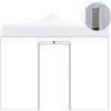 Riviera Telo laterale con porta avvolgibile per gazebo riviera in tessuto impermeabile e anti uv bianco 2x2 m