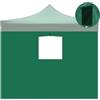 Riviera Telo laterale con finestra per gazebo riviera in tessuto impermeabile e anti uv verde 3x3 m