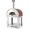 Fontana Forni Forno pizza a legna con carrello fontana mangiafuoco colore rosso 4 pizze