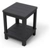 Keter Tavolino da esterno deluxe side table colore grafite, 40,5x40,5x57 cm - keter