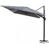 Elica Garden Ombrellone da giardino a braccio laterale elica garden hamel in alluminio e poliestere grigio scuro 300x400x265 cm