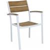 Elica Garden Sedia da esterno elica garden cayman in alluminio e polywood bianco 54x54x84 cm