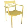 Elica Garden Sedia da esterno elica garden darleen in polipropilene giallo 55x55x81 cm