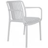 Elica Garden Sedia da esterno impilabile elica garden giuly in polipropilene bianco 58x57x80 cm