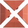 ArtPlast Kit con 4 angoli per pavimentazione esterna color cotto, 200x200x270xh48 mm
