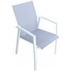 Elica Garden Sedia da esterno impilabile elica garden maili in alluminio bianco e grigio 57x61x89 cm