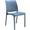 Elica Garden Sedia da esterno elica garden volga in polipropilene blu 46x54x80 cm