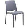 Elica Garden Sedia da esterno elica garden volga in polipropilene grigio chiaro 46x54x80 cm