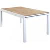 Elica Garden Tavolo da giardino allungabile elica garden cayman in alluminio bianco e polywood 160/240x95x74 cm