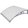 Essenza Pensilina da esterno essenza in abs con supporto grigio e copertura in policarbonato compatto satinato opalino 120x98 cm