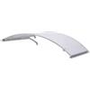Essenza Pensilina da esterno ad arco essenza con supporto grigio e copertura in policarbonato compatto satinato opalino 140x90 cm