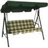 Dondolo da giardino a tre posti iris fantasia scozzese 208x126x173 cm