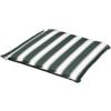 Cuscino per sedia da esterno con fantiasia a righe verdi, 38x38xh2.5 cm